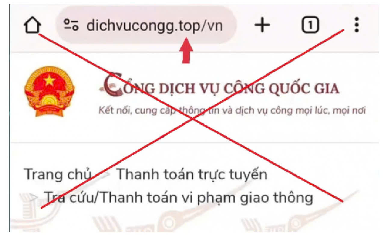Nội dung tin nhắn lừa đảo. (Ảnh: CA C&agrave; Mau)