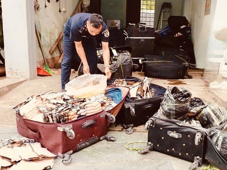 Hải quan ph&aacute;t hiện hơn 1,8 tấn thực phẩm đ&ocirc;ng lạnh nhập lậu qua bi&ecirc;n giới ph&iacute;a Bắc