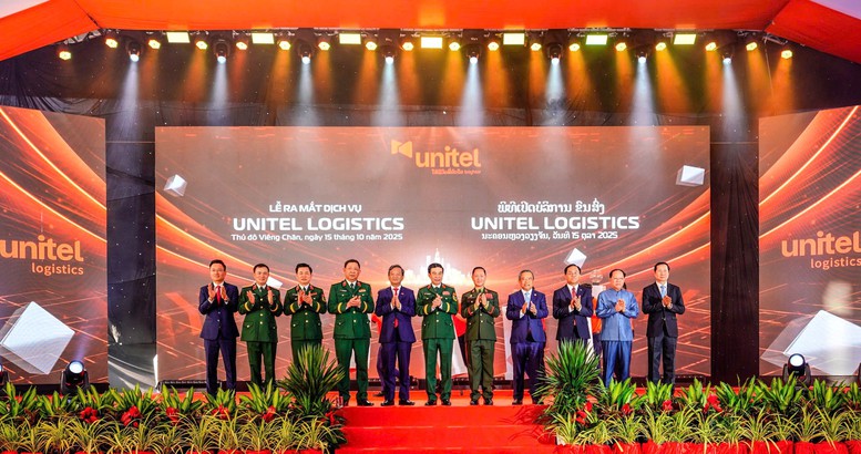 Viettel c&ocirc;ng bố ra mắt thương hiệu Unitel Logistics tại Cộng h&ograve;a D&acirc;n chủ Nh&acirc;n d&acirc;n L&agrave;o - Ảnh: VGP/LT
