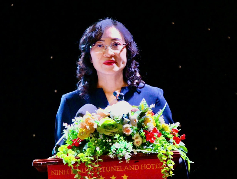 Thứ trưởng Bộ C&ocirc;ng Thương Phan Thị Thắng ph&aacute;t biểu tại Hội nghị - Ảnh: VGP/LS