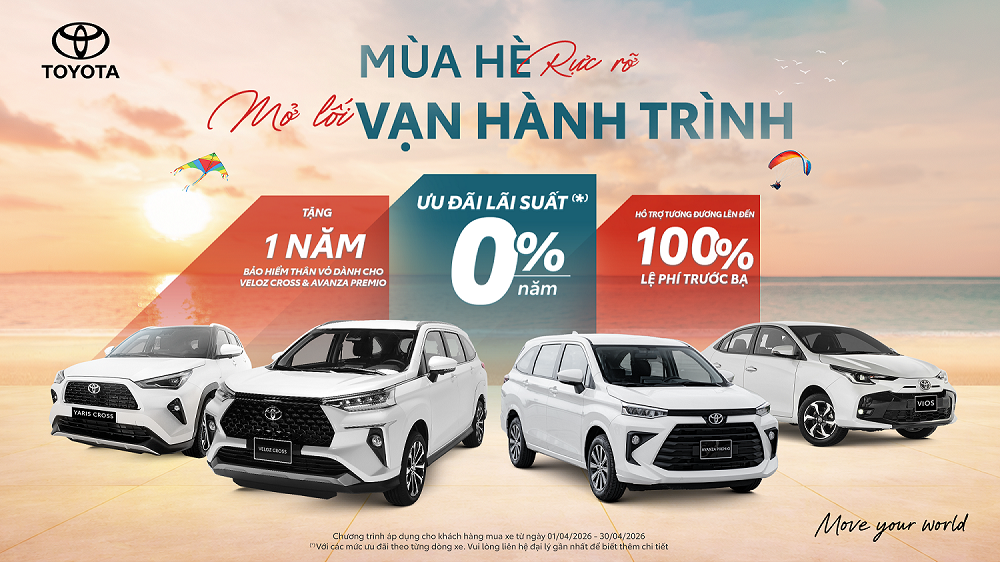 Toyota Việt Nam công bố doanh số bán hàng tháng 3 và Chương trình ưu đãi mua xe tháng 4