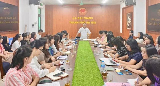 X&atilde; Đại Thanh họp chỉ đạo về c&ocirc;ng t&aacute;c bảo đảm ATTP tr&ecirc;n địa b&agrave;n x&atilde;. Ảnh: CNTD