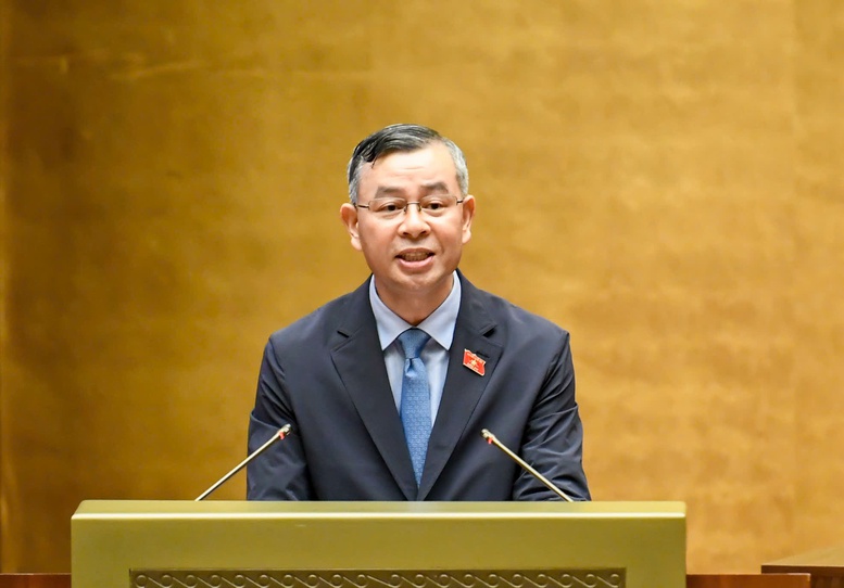 Bộ trưởng Bộ T&agrave;i ch&iacute;nh Ng&ocirc; Văn Tuấn ph&aacute;t biểu giải tr&igrave;nh - Ảnh: VGP/Nhật Bắc