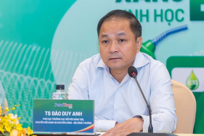 TS. Đ&agrave;o Duy Anh, Ph&oacute; Cục trưởng Cục Đổi mới s&aacute;ng tạo, Chuyển đổi xanh v&agrave; Khuyến c&ocirc;ng: Bộ C&ocirc;ng Thương x&aacute;c định 3 yếu tố cốt l&otilde;i để đảm bảo triển khai th&agrave;nh c&ocirc;ng xăng sinh học trong giai đoạn tới - Ảnh: BTC