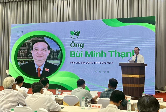 Ph&oacute; Chủ tịch UBND TPHCM B&ugrave;i Minh Thạnh cho biết, TPHCM đồng h&agrave;nh c&ugrave;ng DN th&uacute;c đẩy ứng dụng khoa học - c&ocirc;ng nghệ v&agrave;o thực tiễn - Ảnh: VGP/LA
