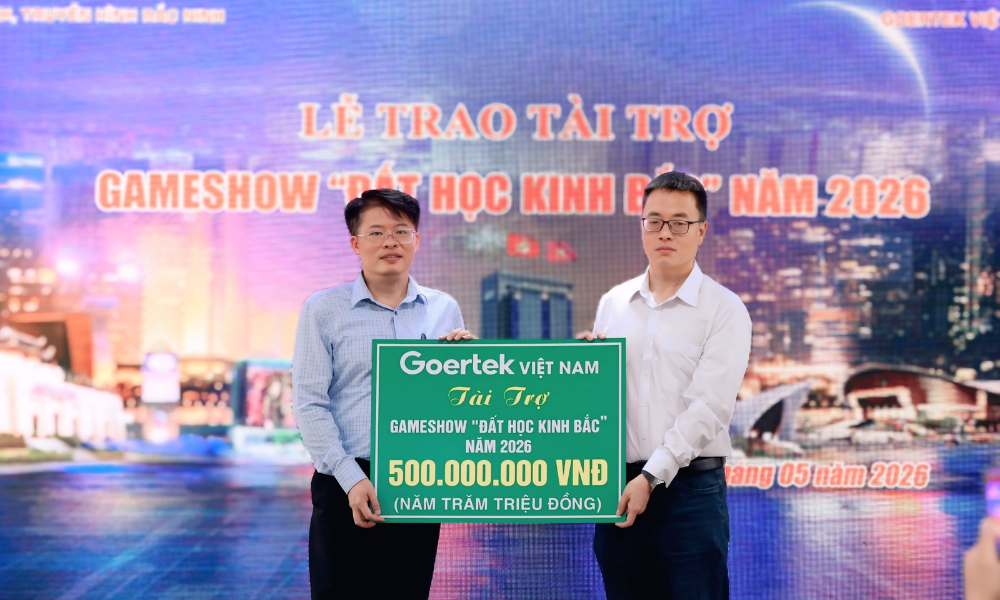 Công ty TNHH Goertek Vina tài trợ 500 triệu đồng cho Gameshow 'Đất học Kinh Bắc'