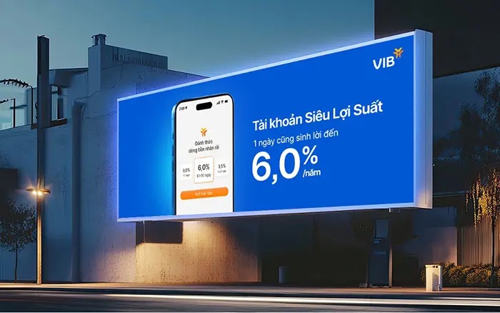 Siêu Lợi Suất VIB sinh lời mỗi ngày đến 6%/năm: Không còn lý do để tiền nhàn rỗi ngủ quên