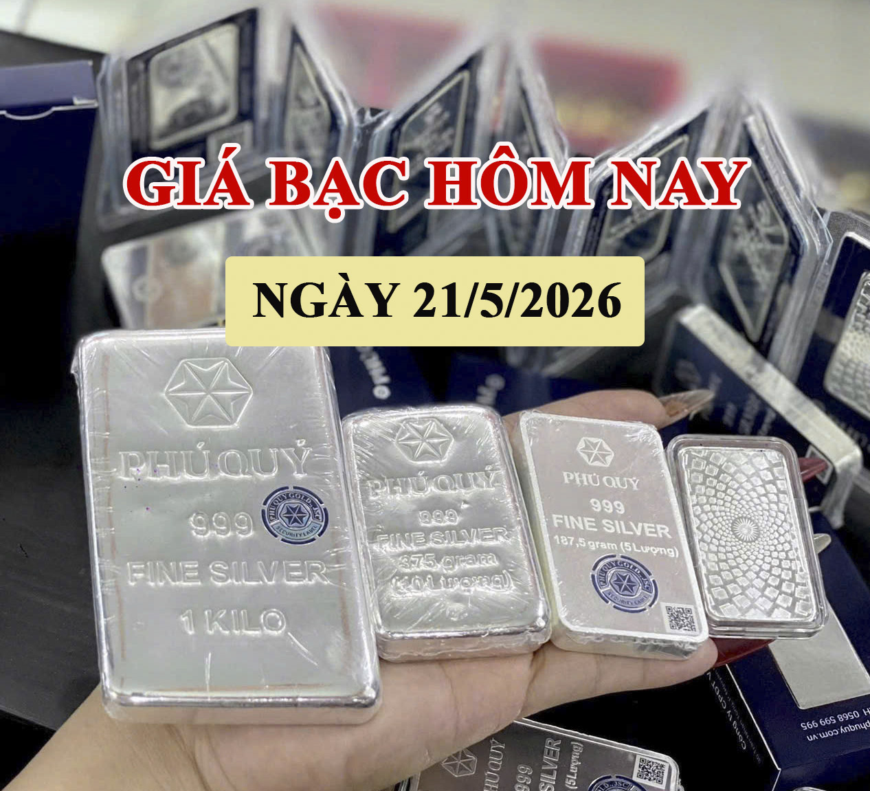Giá bạc hôm nay 21/5: Chịu áp lực giảm