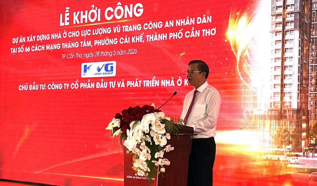 KVG: Khởi công xây dựng nhà ở cho lực lượng vũ trang Công an nhân dân TP. Cần Thơ với tổng vốn đầu tư gần 1.900 tỷ đồng
