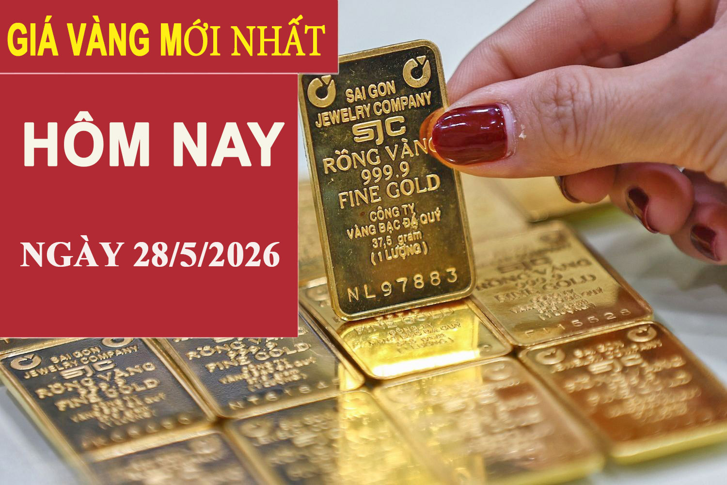 Giá vàng hôm nay 28/5: Vàng SJC giảm mạnh, mất tới 800.000 đồng/lượng