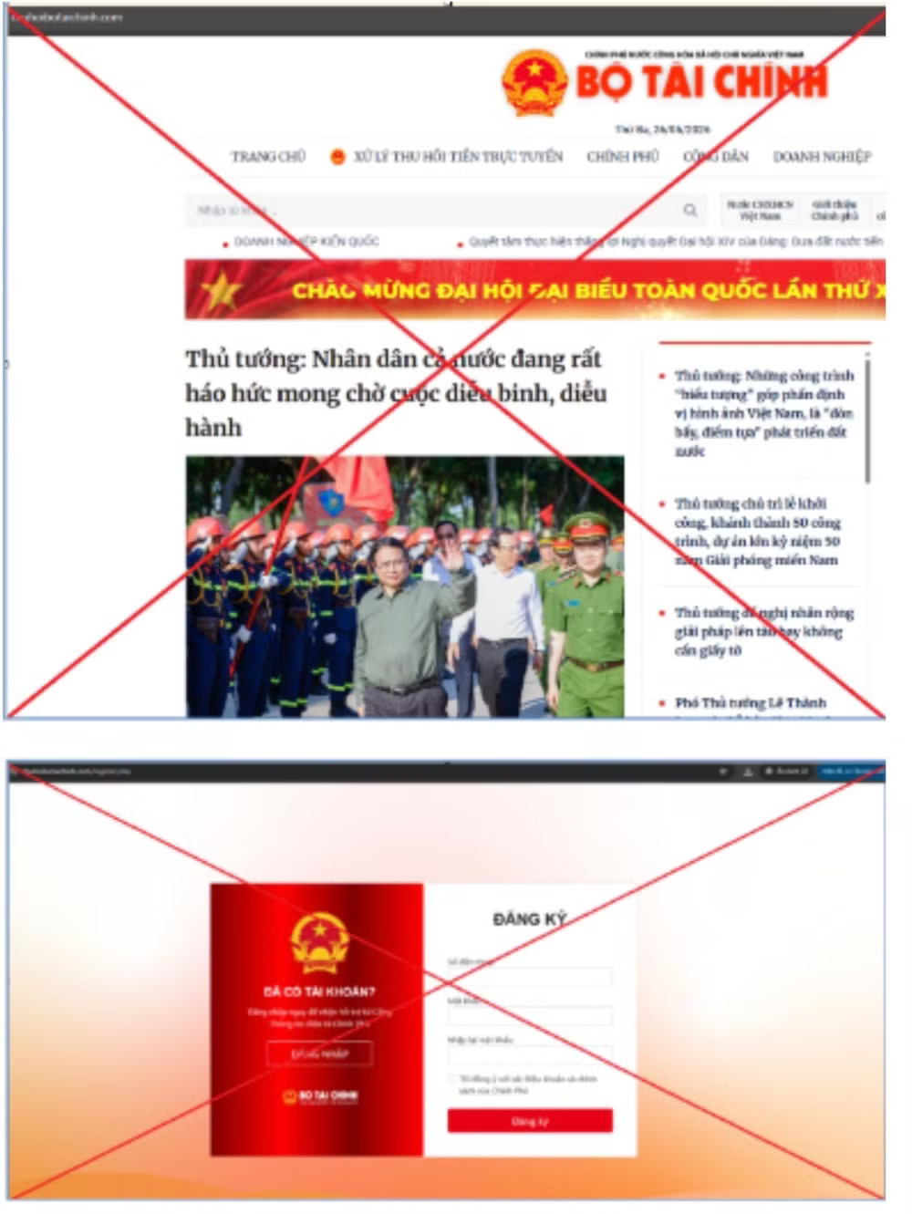 Gia tăng website, tài khoản mạo danh Bộ Tài chính