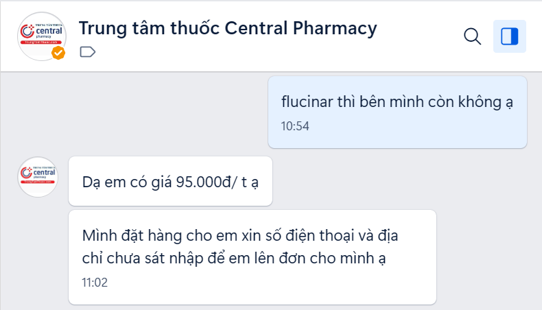 Nội dung trao đổi giữa ph&oacute;ng vi&ecirc;n v&agrave; nh&acirc;n vi&ecirc;n nh&agrave; thuốc cho thấy việc đặt mua thuốc được thực hiện m&agrave; kh&ocirc;ng ghi nhận y&ecirc;u cầu cung cấp đơn thuốc hoặc tư vấn sử dụng.
