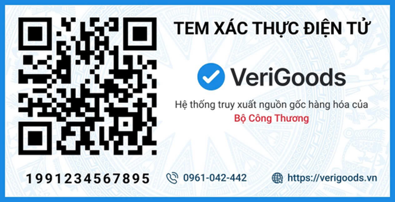 Tem x&aacute;c thực điện tử hệ thống truy xuất nguồn gốc VeriGoods