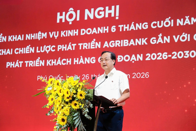 Chủ tịch Hội đồng th&agrave;nh vi&ecirc;n Agribank T&ocirc; Huy Vũ ph&aacute;t biểu chỉ đạo tại Hội nghị
