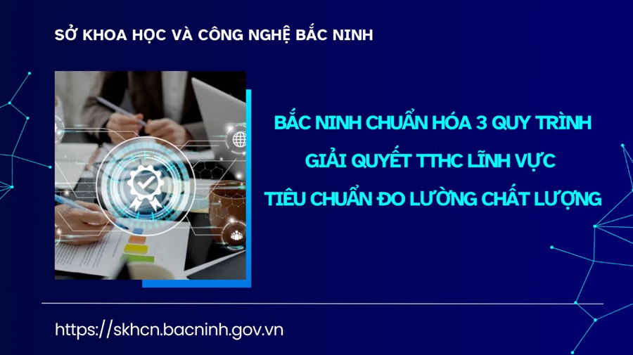 Bắc Ninh chuẩn hóa 3 quy trình giải quyết thủ tục hành chính lĩnh vực tiêu chuẩn đo lường chất lượng