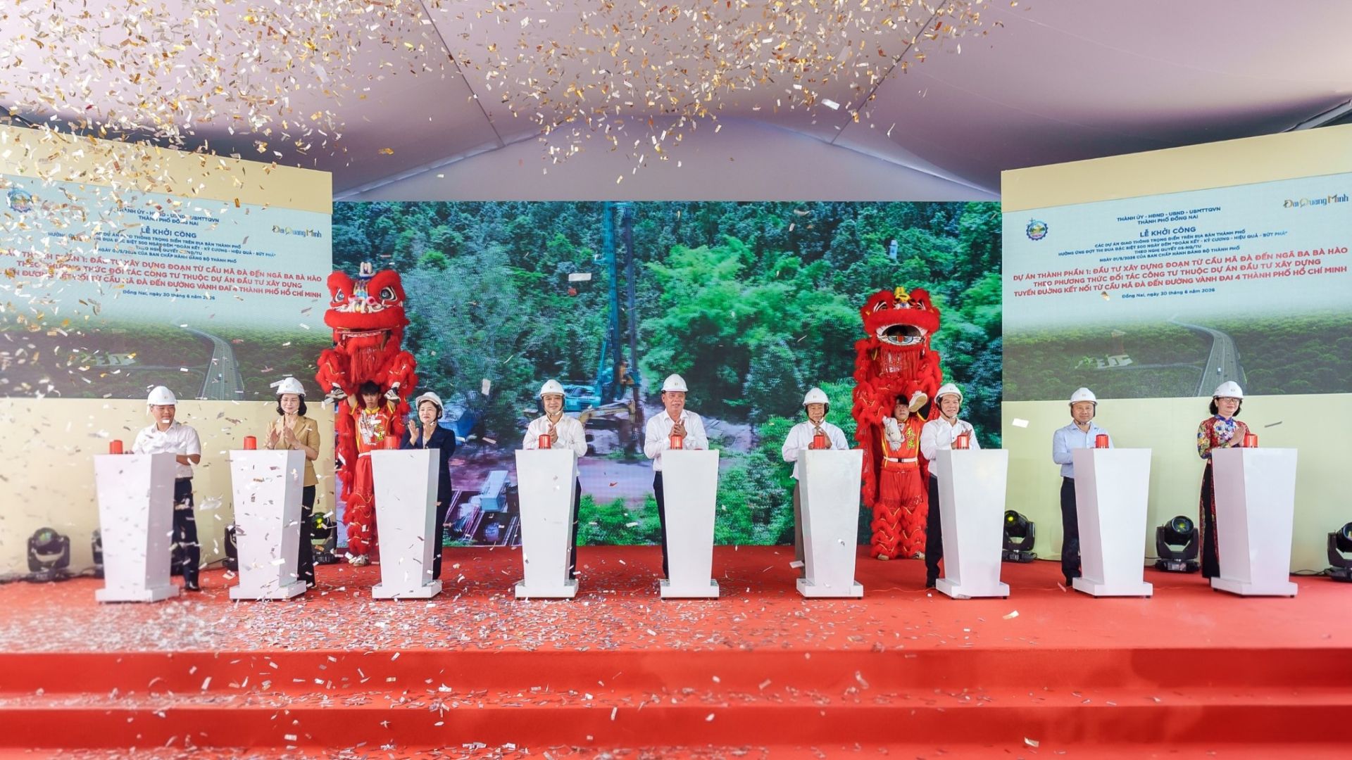 Đại Quang Minh khởi công Dự án thành phần 1: Đầu tư xây dựng đoạn từ cầu Mã Đà đến ngã ba Bà Hào