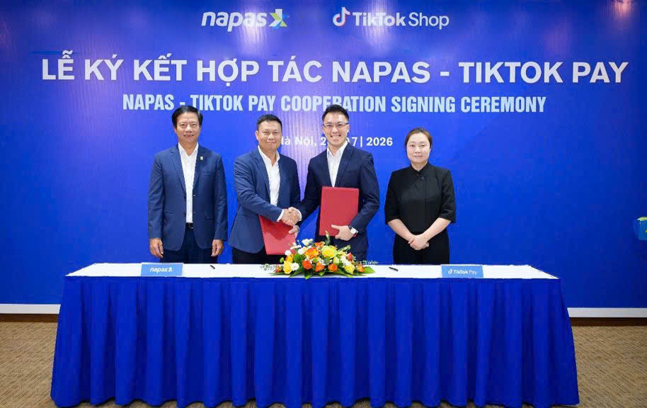 1 / 1

Lễ k&yacute; kết Thỏa thuận hợp t&aacute;c giữa NAPAS v&agrave; TikTok Shop (Ảnh: NAPAS)