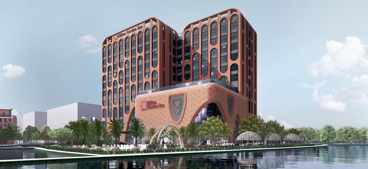 Sự hiện diện của thương hiệu kh&aacute;ch sạn quốc tế Hilton Garden Inn tại Khu d&acirc;n cư Phước Thọ (Ảnh: T&T Group)