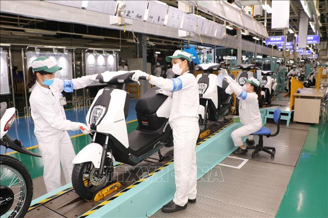 D&acirc;y chuyền sản xuất lắp r&aacute;p xe m&aacute;y điện Honda ICON e:.