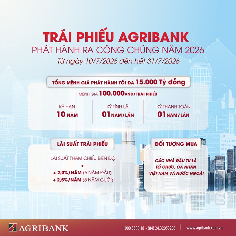 Với thủ tục đơn giản, nh&agrave; đầu tư chỉ cần số tiền tối thiểu 100.000 đ&ocirc;̀ng l&agrave; đ&atilde; c&oacute; thể dễ d&agrave;ng sở hữu tr&aacute;i phiếu của Agribank để t&iacute;ch lũy với kỳ hạn 10 năm và nh&acirc;̣n l&atilde;i định kỳ 01 năm/lần