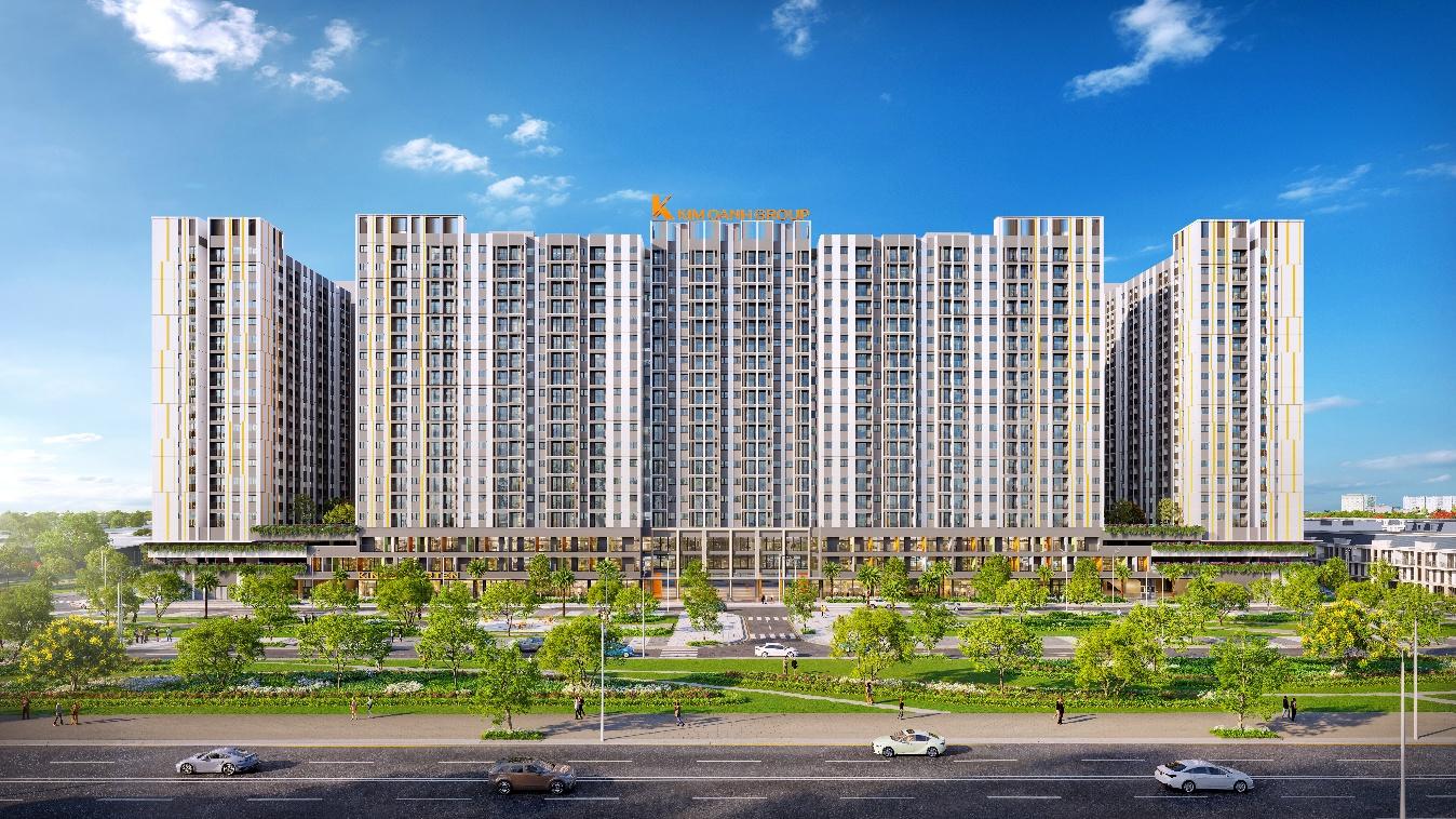 Phối cảnh Dự &aacute;n Nh&agrave; ở x&atilde; hội H&ograve;a Ph&uacute; (K-Home New City) do C&ocirc;ng ty Cổ phần Đầu tư X&acirc;y dựng C&ocirc;ng nghiệp Nam Kim l&agrave;m chủ đầu tư.