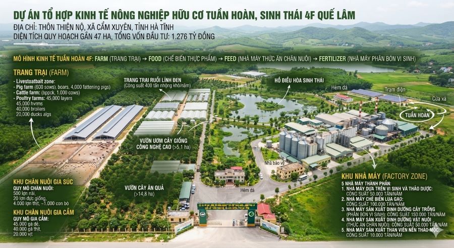 Tập đoàn Quế Lâm xây dựng dự án 4F Quế Lâm gần 1.300 tỷ đồng tại Hà Tĩnh
