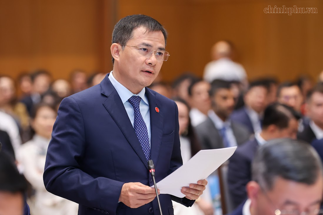 Trung tướng T&agrave;o Đức Thắng, Chủ tịch ki&ecirc;m Tổng Gi&aacute;m đốc Tập đo&agrave;n Viettel, đề xuất c&aacute;c kiến nghị - Ảnh: VGP/Nhật Bắc