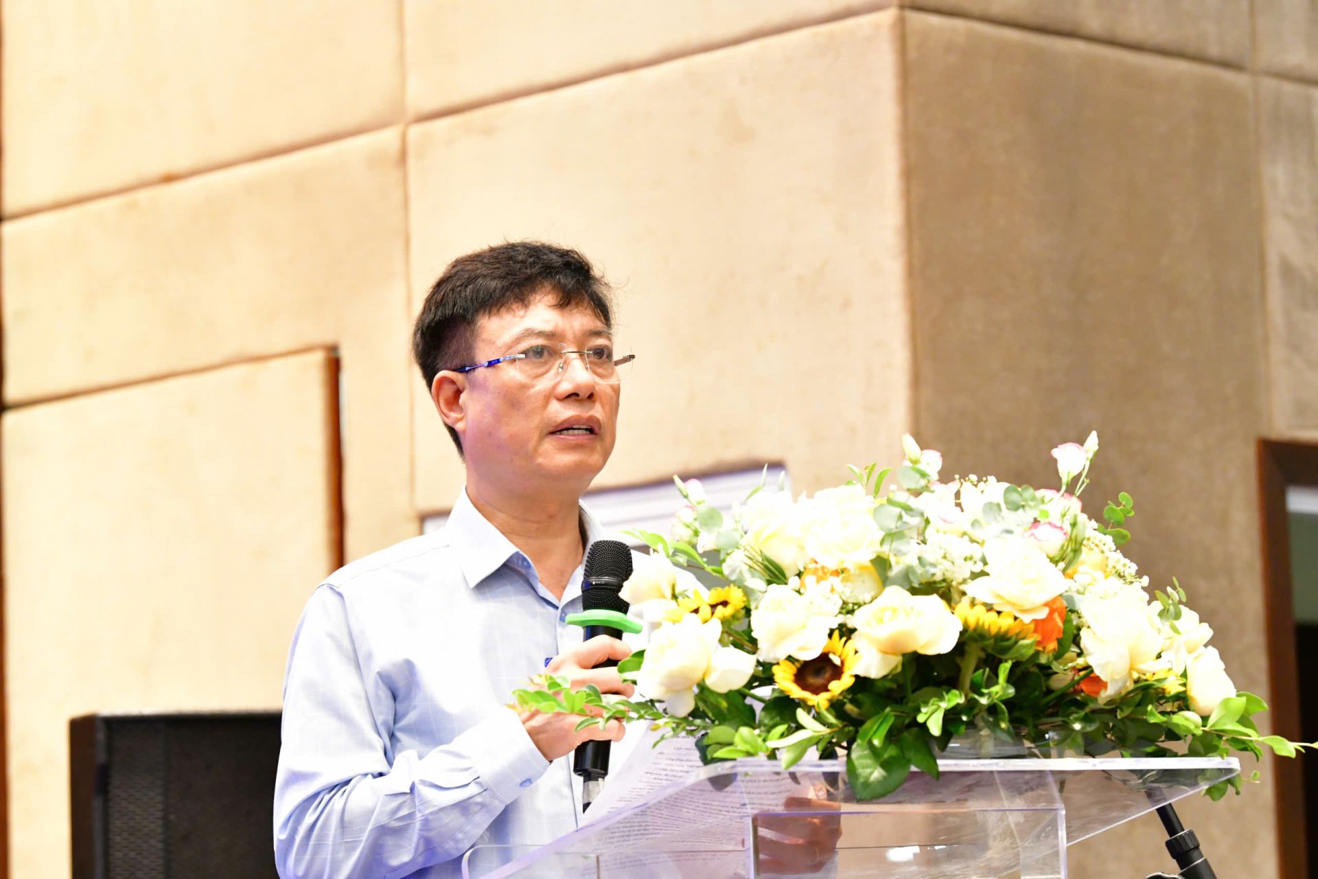 &Ocirc;ng Nguyễn Tuấn Anh, Tổng Bi&ecirc;n tập B&aacute;o Thanh tra ph&aacute;t biểu khai mạc hội thảo. (Ảnh:BTC)