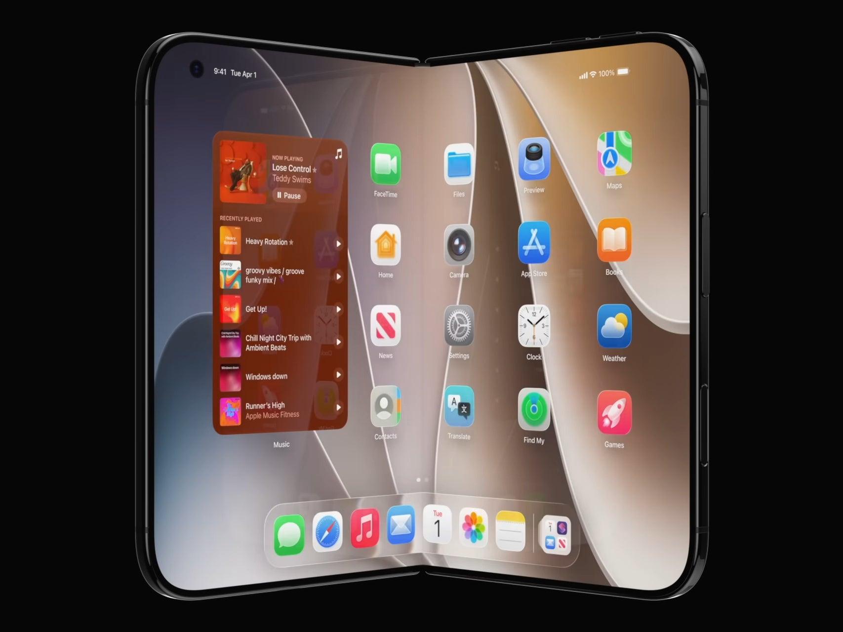 Thiết kế m&agrave;n h&igrave;nh lớn khi mở ra l&agrave; điểm kh&aacute;c biệt lớn nhất của iPhone Ultra. Ảnh: Internet