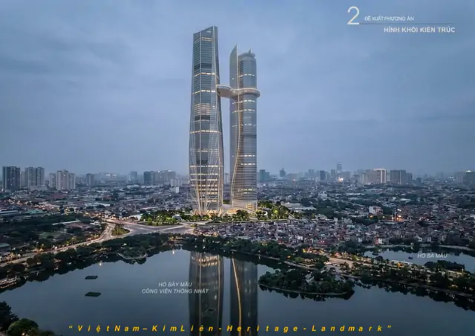 Đề xuất xây tháp đôi 99 tầng cao nhất thế giới tại Hà Nội