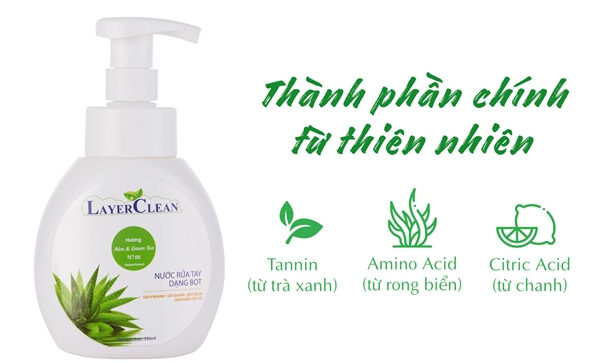 Thu hồi toàn quốc nước rửa tay dạng bọt Layer Clean do sản xuất trái phép
