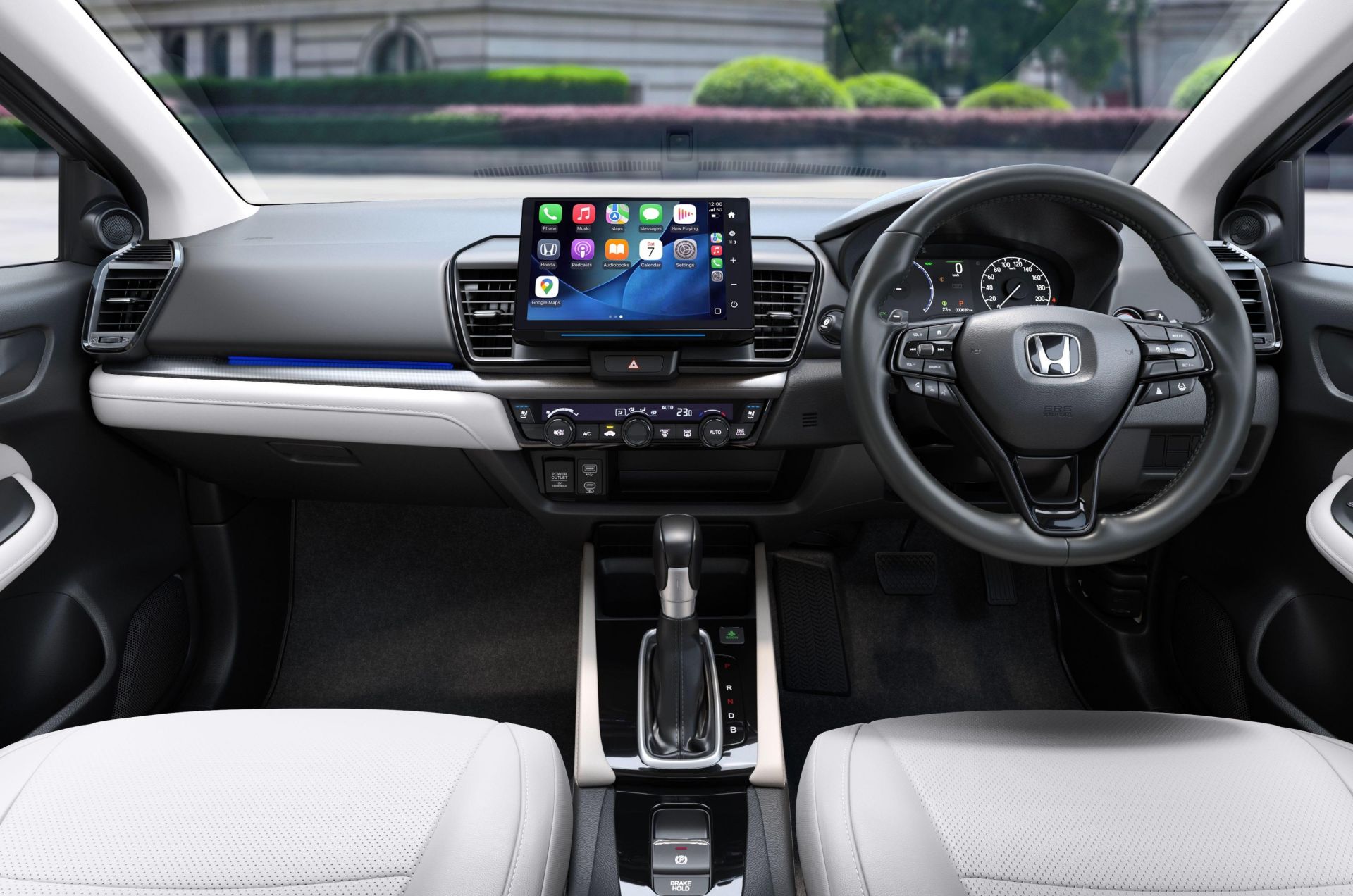 Nội thất Honda City 2026 với m&agrave;n h&igrave;nh giải tr&iacute; 10 inch, ph&ugrave; hợp cho phần n&oacute;i về những n&acirc;ng cấp c&ocirc;ng nghệ.