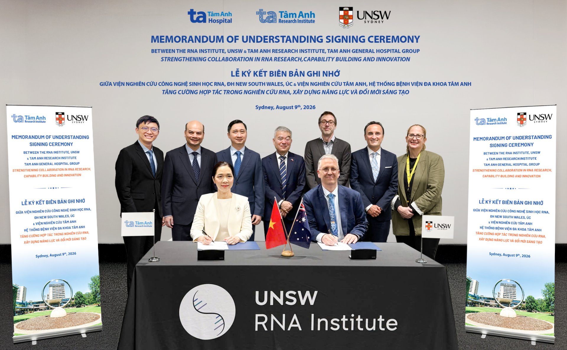 Hệ thống Bệnh viện Tâm Anh hợp tác Viện RNA Đại học New South Wales số 1 của Australia cùng nghiên cứu phát triển công nghệ RNA phòng cúm, ung thư  
