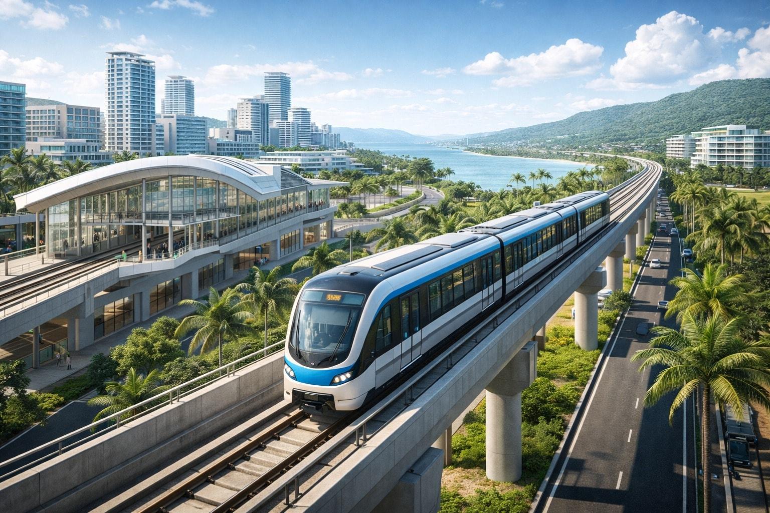 LRT Phú Quốc bắt đầu lắp ray