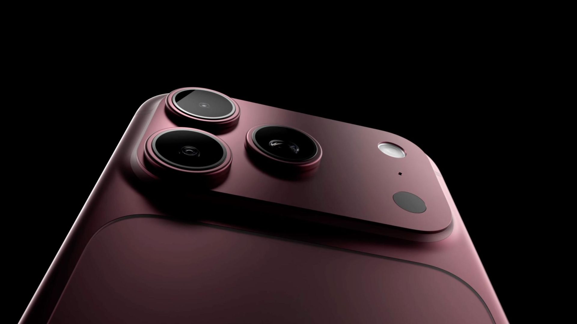 iPhone 18 Pro được cho l&agrave; sẽ c&oacute; m&agrave;u Dark Cherry c&ugrave;ng nhiều n&acirc;ng cấp về camera v&agrave; thiết kế. Ảnh dựng. Nguồn: Internet