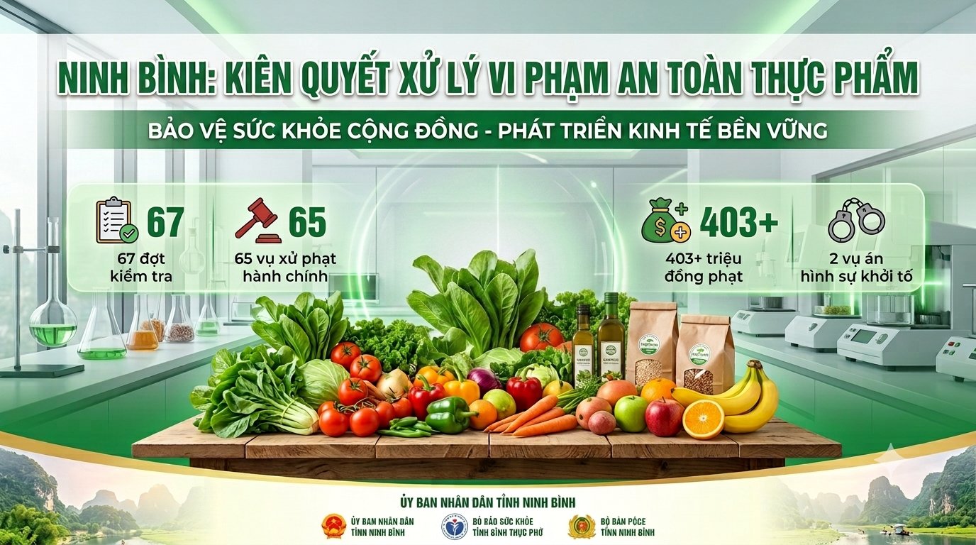 Ninh Bình: Kiên quyết xử lý các hành vi vi phạm an toàn thực phẩm