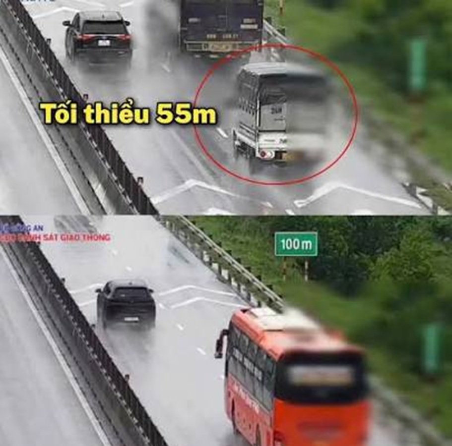 Rủi ro khi dùng mẹo đánh dấu kính lái để căn khoảng cách an toàn trên cao tốc