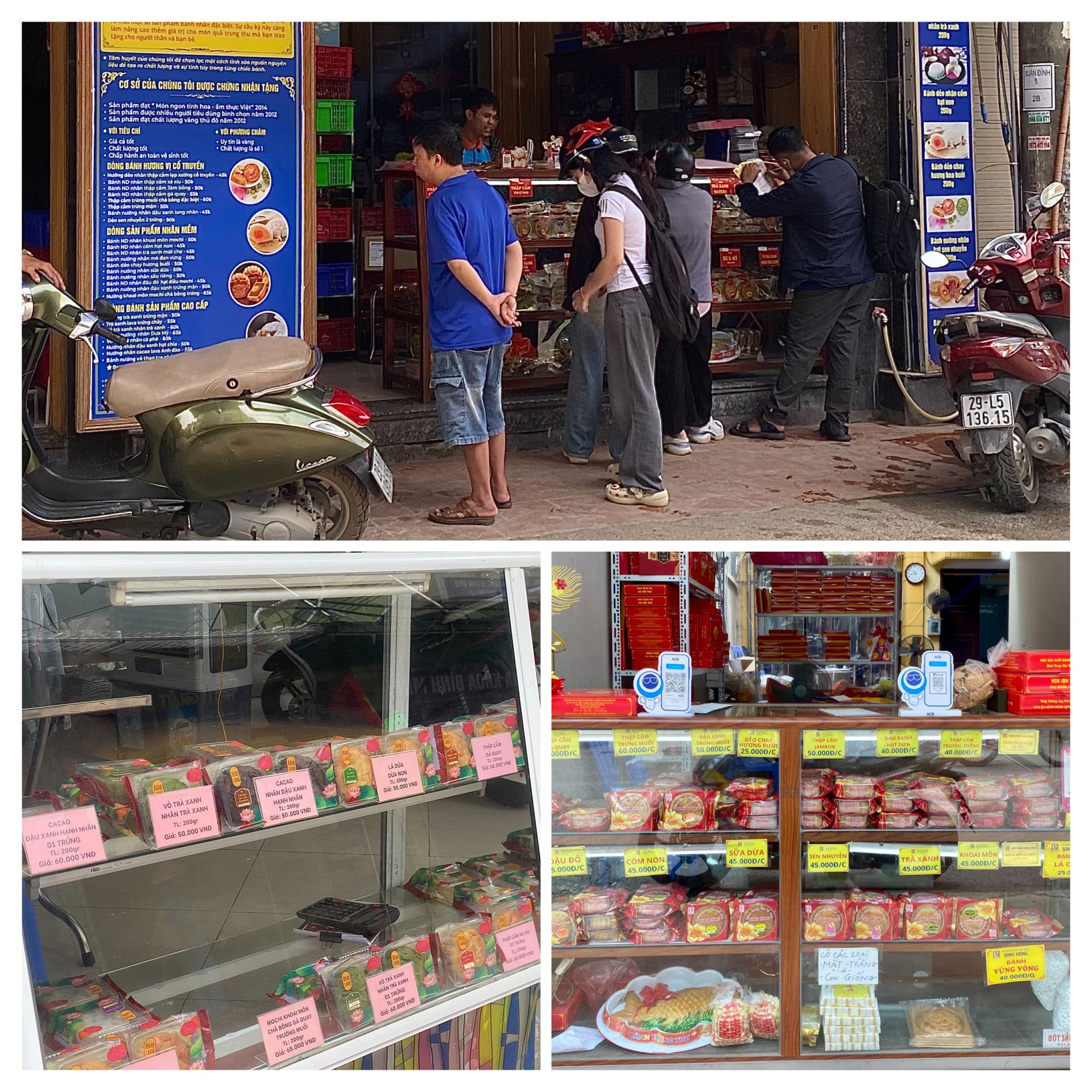 Người d&acirc;n lựa chọn b&aacute;nh Trung thu tại c&aacute;c cơ sở sản xuất, kinh doanh b&aacute;nh truyền thống ở Xu&acirc;n Đỉnh.