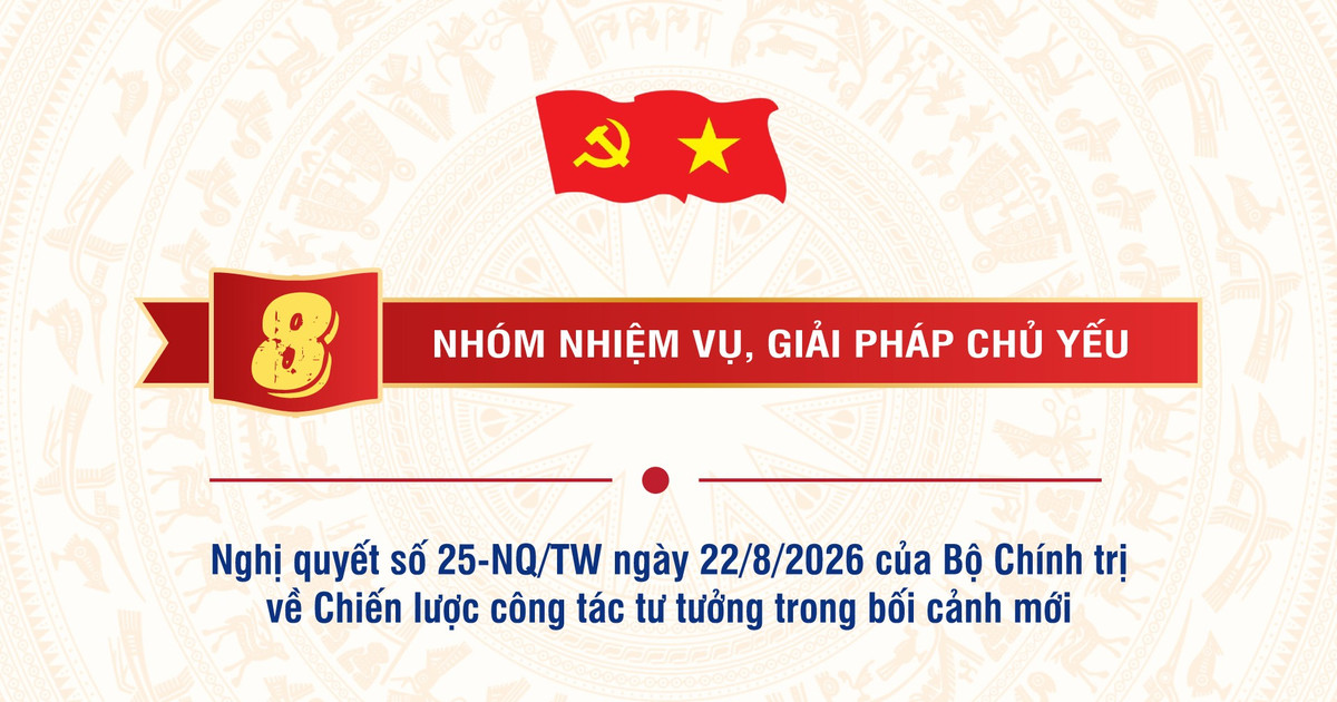 8 nhóm nhiệm vụ, giải pháp chủ yếu trong Chiến lược công tác tư tưởng trong bối cảnh mới