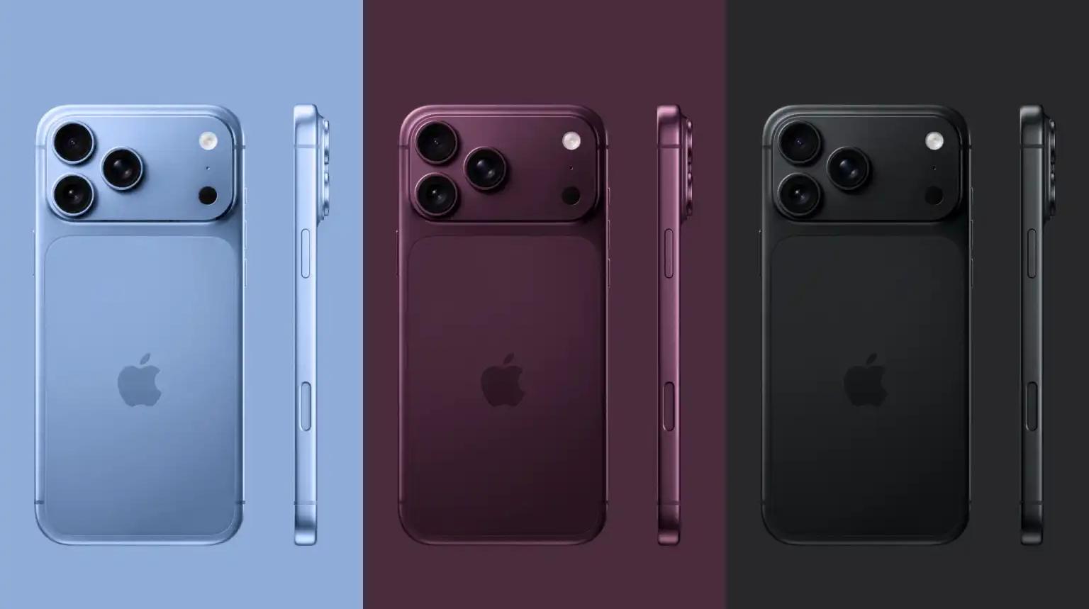 iPhone 18 Pro Max được đồn đo&aacute;n sẽ c&oacute; c&aacute;c m&agrave;u Dark Cherry, Sky Blue v&agrave; Black. Ảnh: MacWorld.