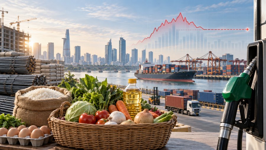 CPI tăng 4,45%, áp lực điều hành giá dồn vào những tháng cuối năm