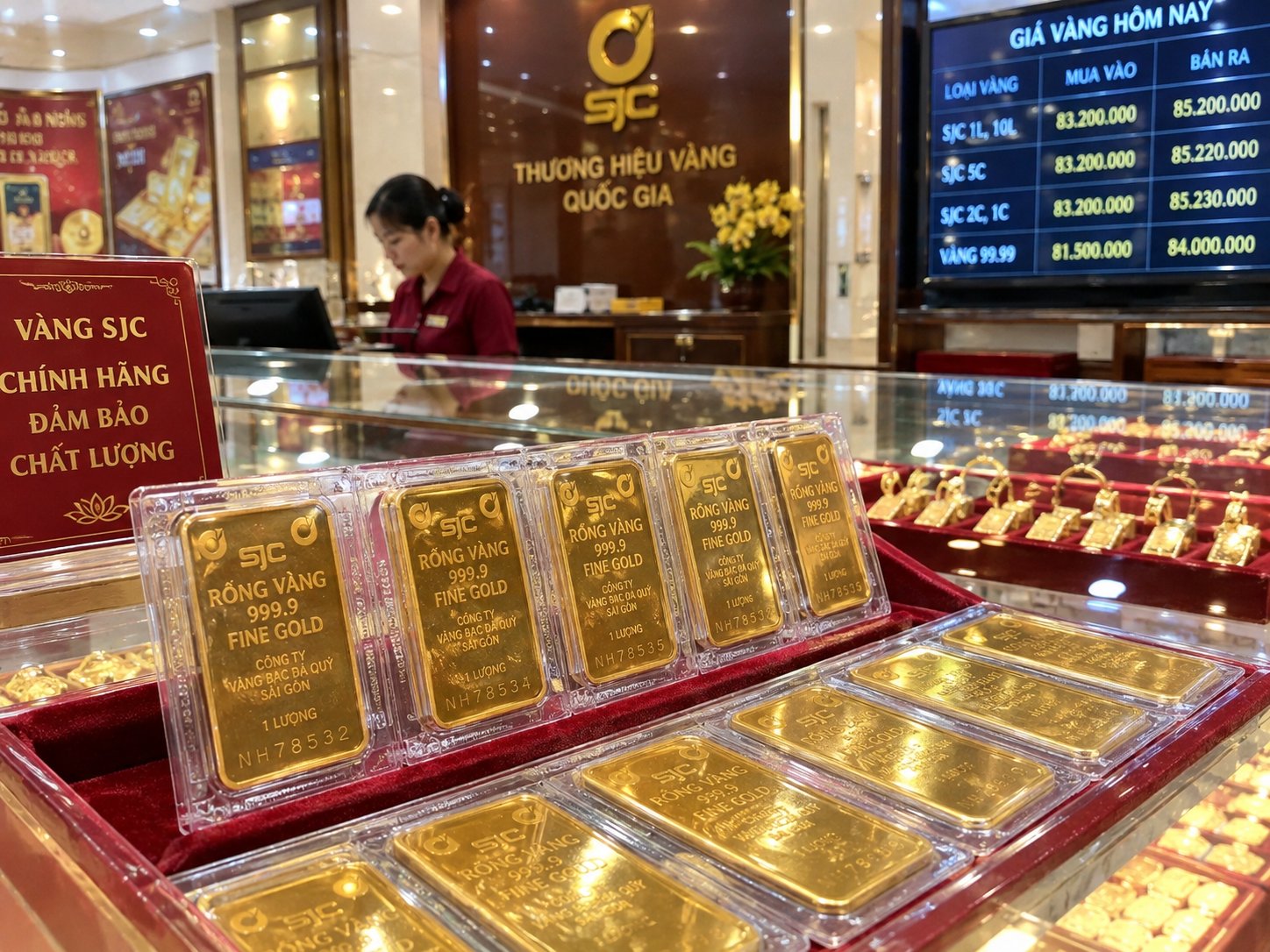 Giá vàng hôm nay 8/9: Đồng loạt giảm