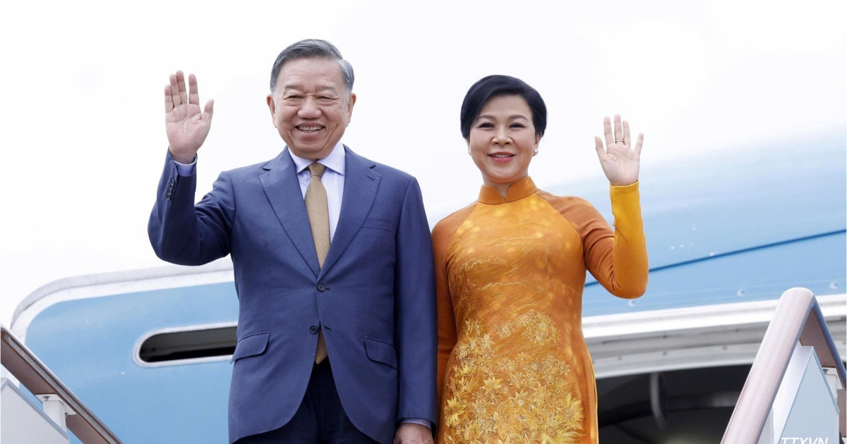 [Ảnh] Tổng Bí thư, Chủ tịch nước Tô Lâm và Phu nhân bắt đầu thăm cấp Nhà nước Liên bang Nga