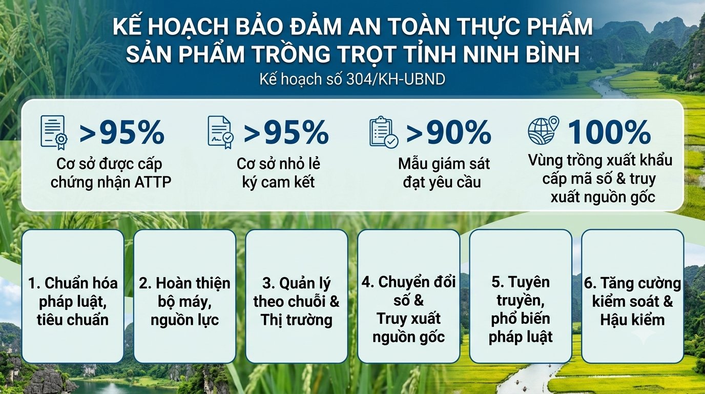 Ninh Bình: Siết kiểm soát an toàn thực phẩm đối với nông sản trồng trọt
