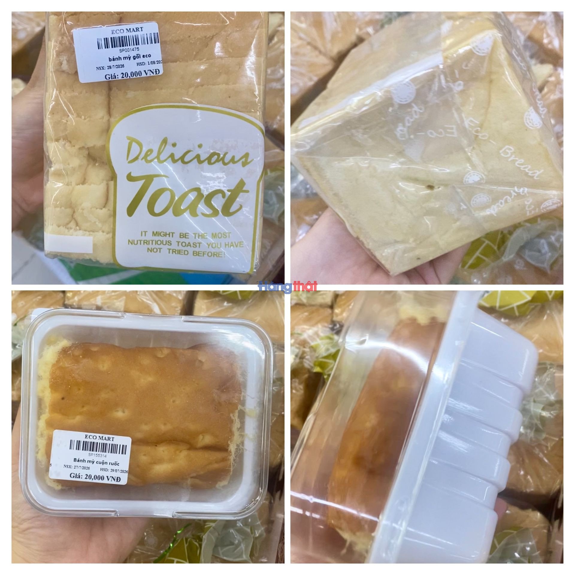 Một số sản phẩm b&aacute;nh ngọt tại cơ sở Eco-Mart tầng 1, Nh&agrave; D, Khu đ&ocirc; thị Nam Cường, phường Cổ Nhuế 1, H&agrave; Nội chưa thể hiện r&otilde; th&ocirc;ng tin về nguồn gốc, xuất xứ tr&ecirc;n phần nh&atilde;n quan s&aacute;t được