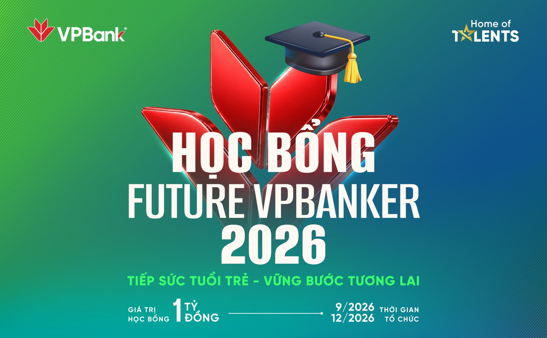 Học bổng Future VPBanker 2026 trở lại, tiếp sức sinh viên trẻ kiến tạo tương lai
