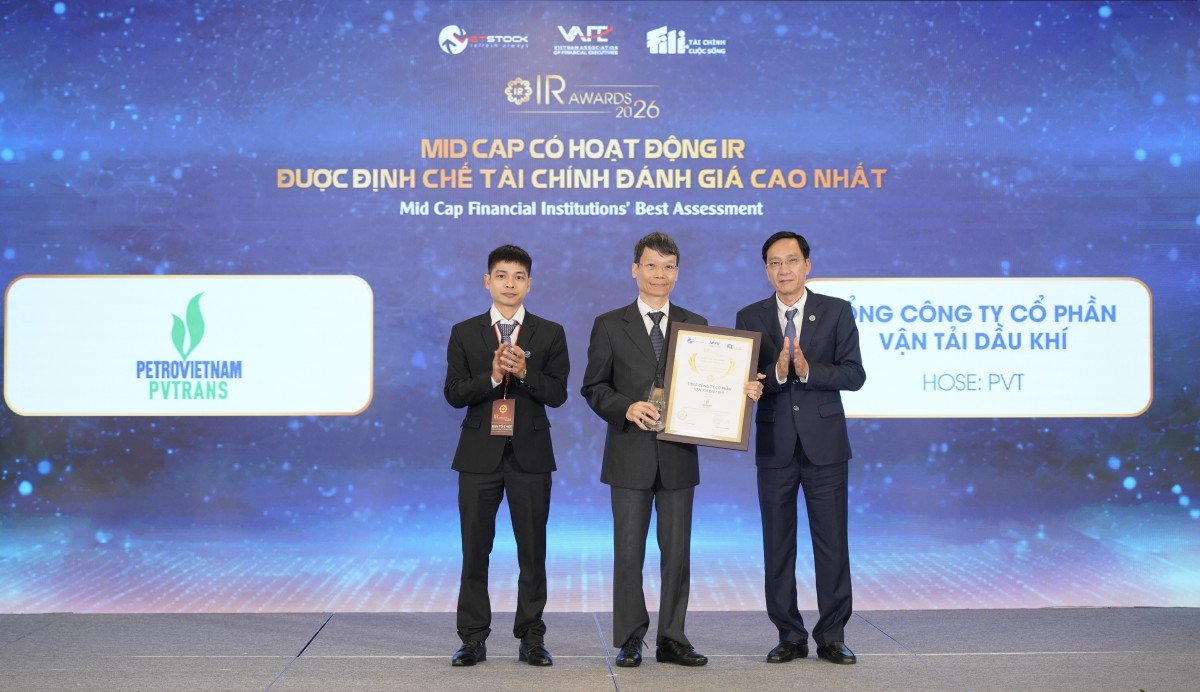 PVTrans được vinh danh tại IR Awards 2026, khẳng định thương hiệu doanh nghiệp minh bạch