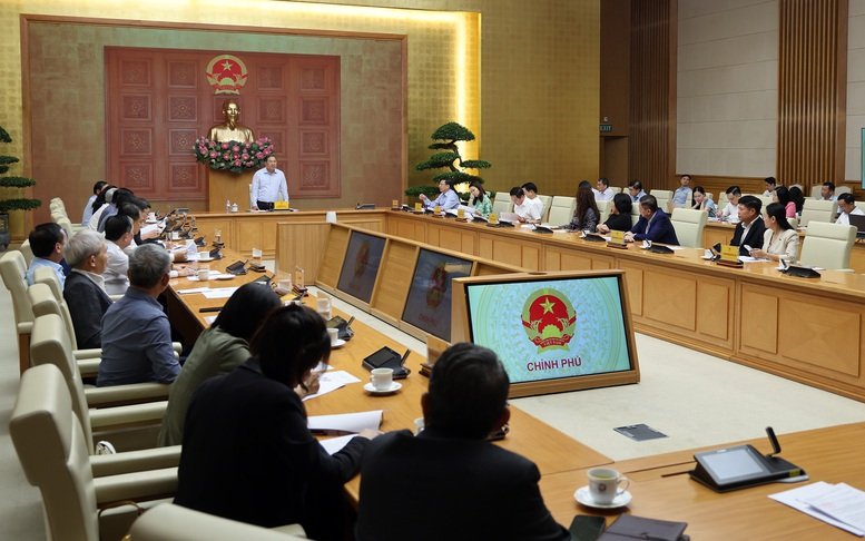 Cuộc l&agrave;m việc của Ủy vi&ecirc;n Bộ Ch&iacute;nh trị, Ph&oacute; Thủ tướng Thường trực Ch&iacute;nh phủ Phạm Gia T&uacute;c với c&aacute;c hiệp hội, doanh nghiệp ti&ecirc;u biểu ng&agrave;nh h&agrave;ng n&ocirc;ng, l&acirc;m, thủy sản - Ảnh: chinhphu.vn/Phương Nguy&ecirc;n
