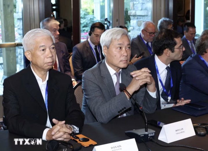 C&aacute;c đại biểu tham dự Tọa đ&agrave;m cấp cao doanh nghiệp Việt Nam-Canada. (Ảnh: Thống Nhất/TTXVN)