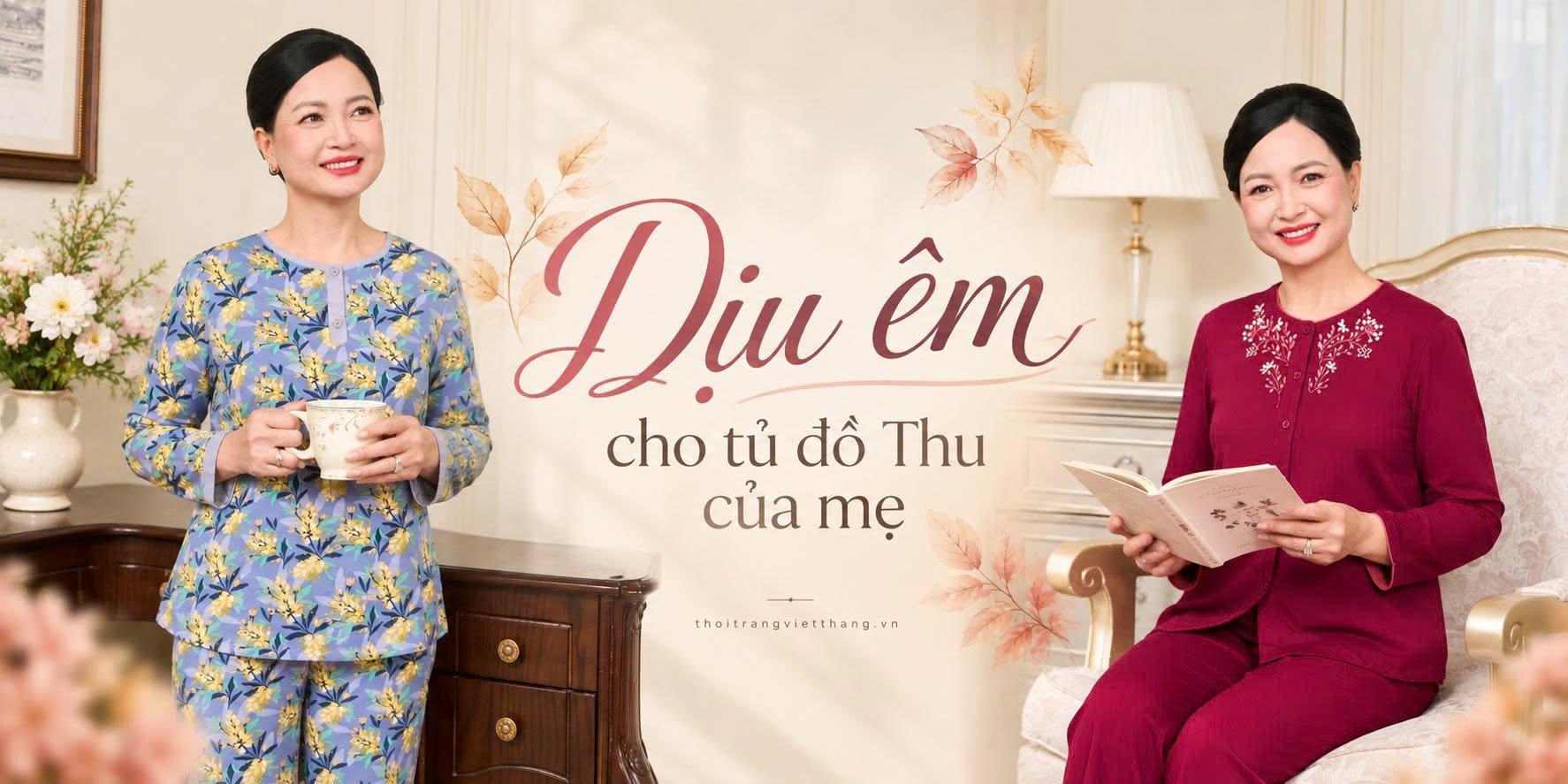 4 mẫu thiết kế dịu êm cho tủ đồ Thu của mẹ tại Thời trang gia đình VT